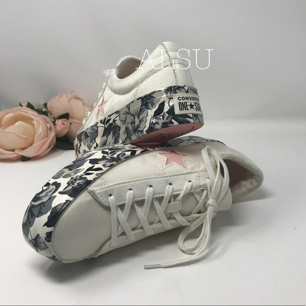 Converse One Star Platform Satin OX Egret Storm W - Picture 3 of 8
